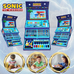 Sonic The Hedgehog paintbrush and palette, easy textures for color blending.
