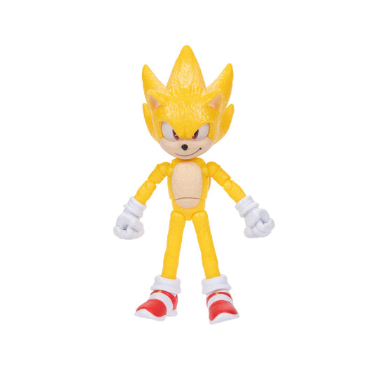 Sonic The Hedgehog 3 Super Sonic figure pose for dynamic display and play.