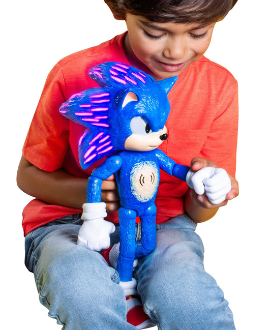 Sonic The Hedgehog 3 Ultimate talking figure, front view, ideal for display and collection.