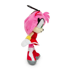 Amy Rose plush 8-inch side view, a cozy desk companion for fans.
