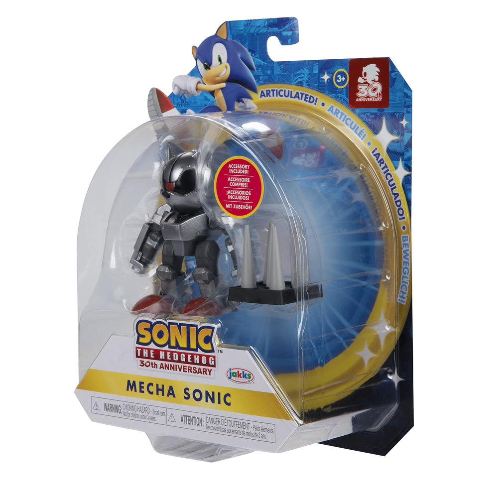 Display stand included to showcase the Mecha Sonic figure.