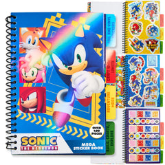 Sonic The Hedgehog sticker book cover with iconic characters, ideal for gifting and creative play.