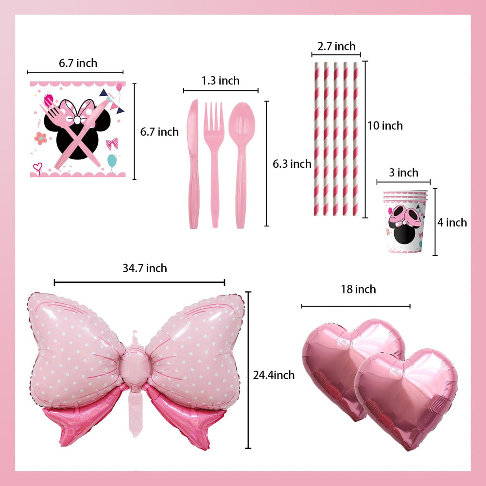 Sonikawa pink mouse tableware pack for easy coordinated dining