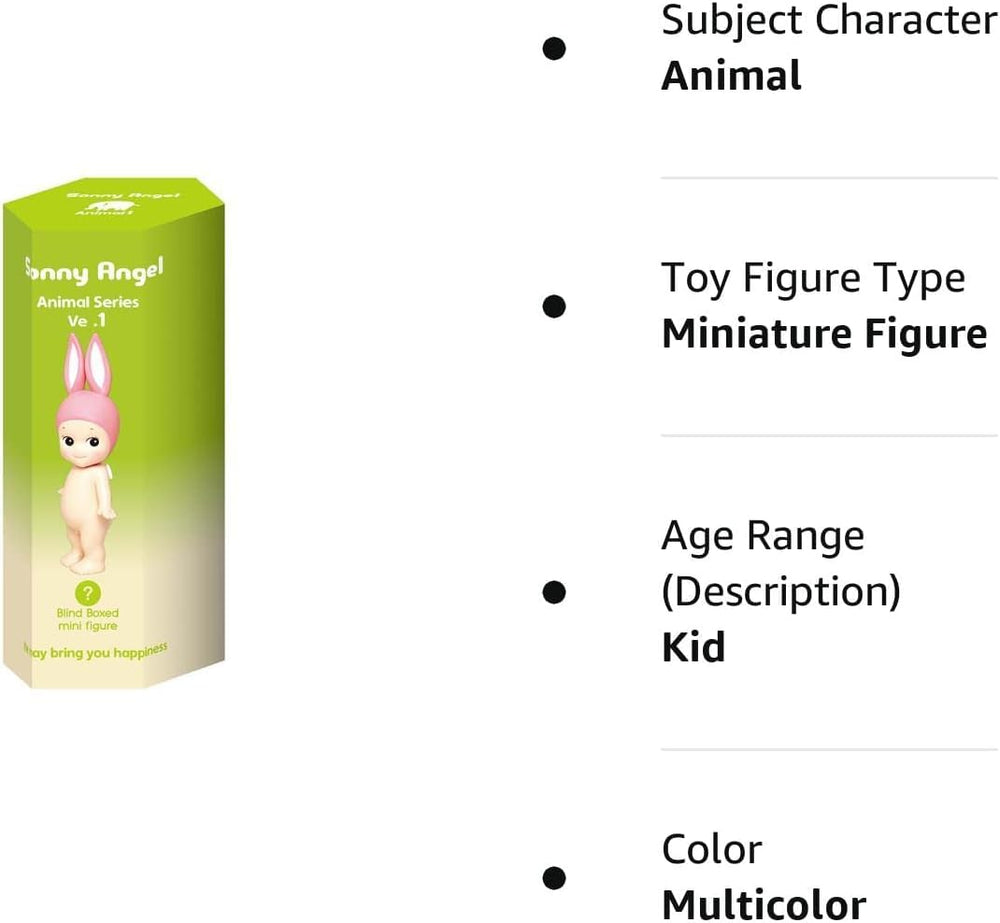 Sonny Angel Animal Version 1 mini figure close-up, detailed design for collectors.