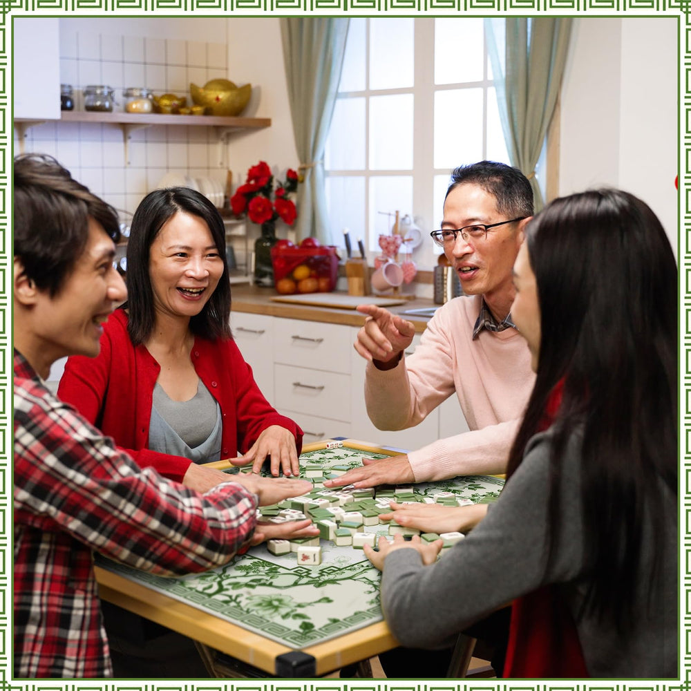 Sonwyoung mahjong mat non-slip surface keeps pieces in place.