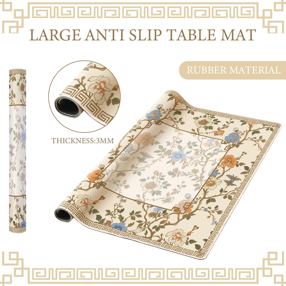 Sonwyoung mahjong mat close-up highlights non-slip bottom for stability.