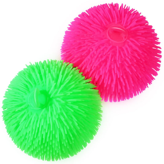 Sonwyoung puffer ball rose red 8in with spiky texture for tactile sensory play and focus