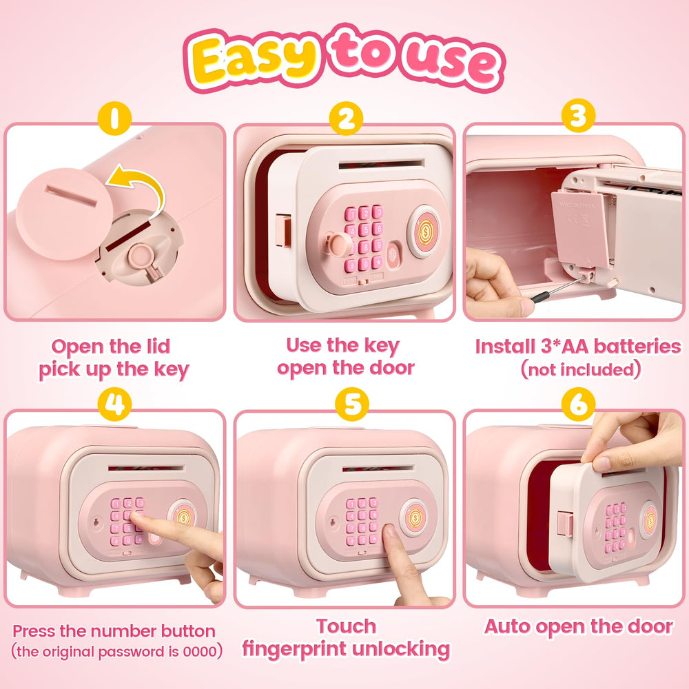 Sooez Piggy Bank large safe box design for coins and notes.