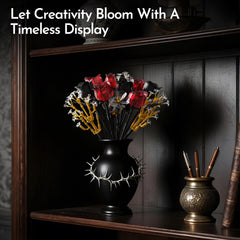 SOOLIO Black Rose Components enable timeless gothic arrangements on desks, shelves, or tabletops.