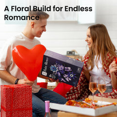 SOOLIO Violet Silence Gothic bouquet on display adds calm elegance to any room.