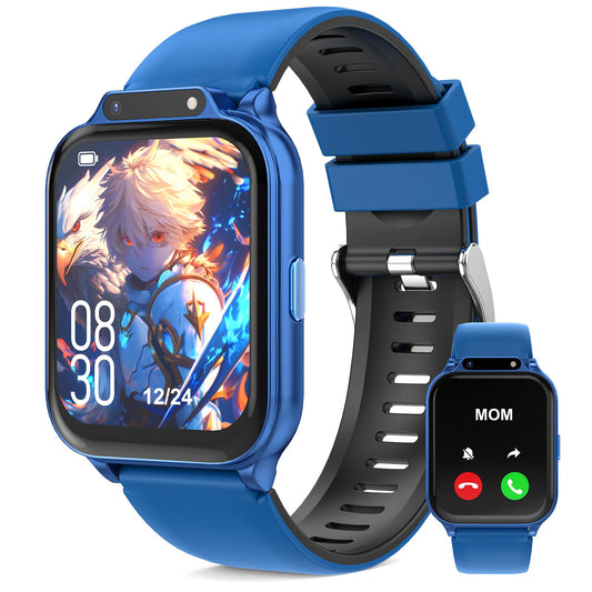 Sootingot kids smart watch front view with 1.85-inch HD screen for easy navigation