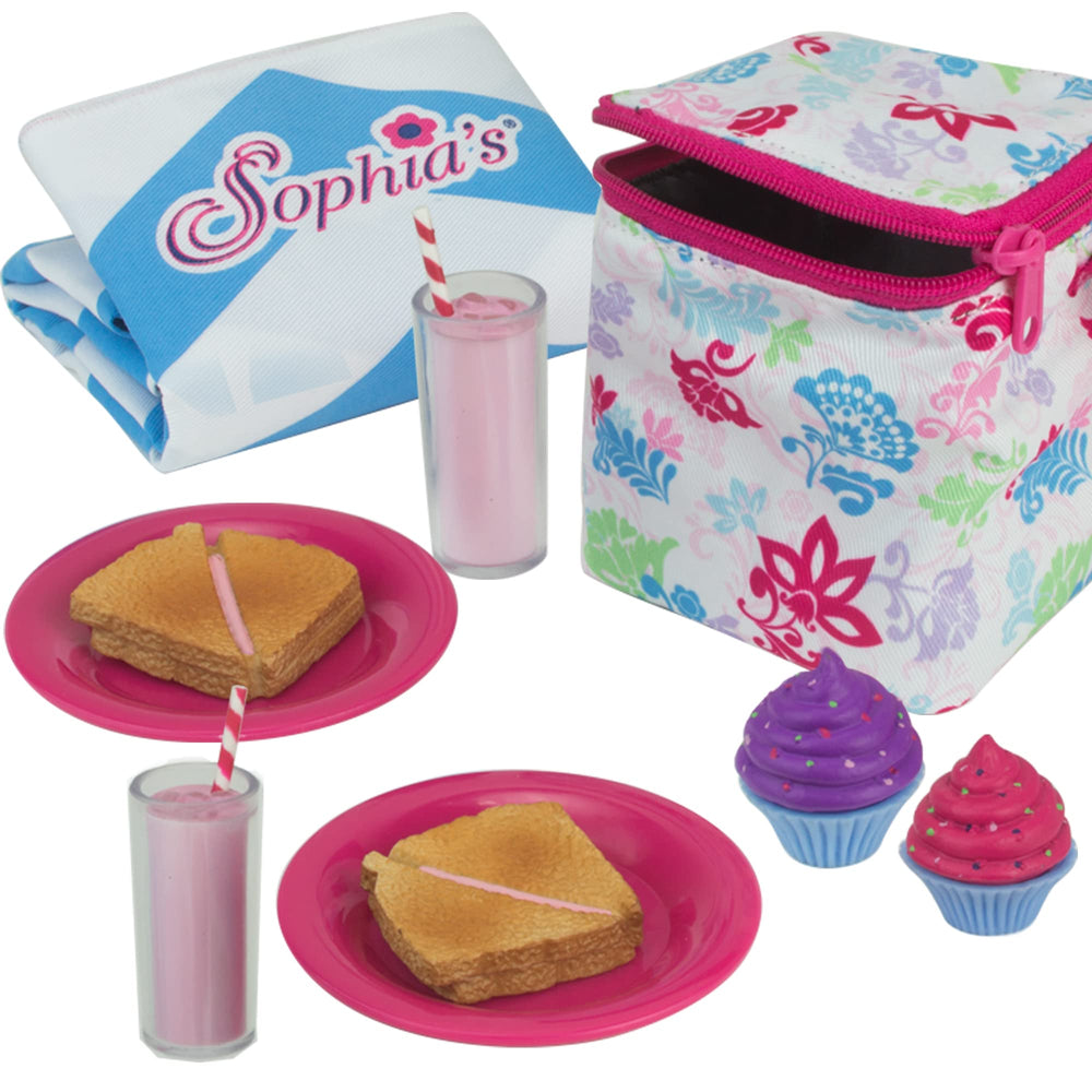 Sophia's Picnic plates feature two sturdy dishes for imaginative doll dining