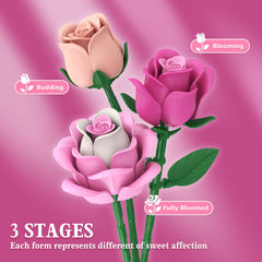 Sopu lego-compatible rose-building flowers for creative gifts and displays.