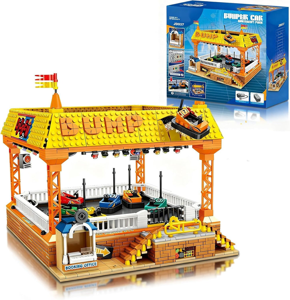 Sosuy bumper cars building set with electric control for interactive play.