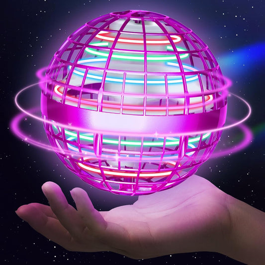 Sosuy Flying Orb Ball levitating in hand for interactive family play.