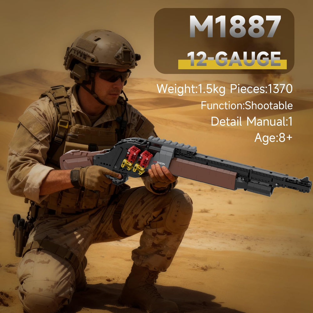 Sosuy M1887 shootable bullets feature for interactive, supervised play.