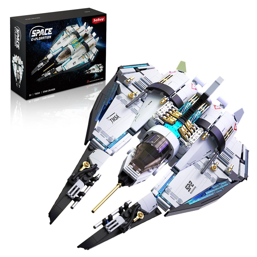 Sosuy Spaceship with LED rocket cockpit for immersive space play.