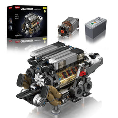 Sosuy W16 engine blocks closeup, showcasing premium pieces for authentic modeling.