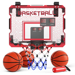 SOTAONE indoor mini basketball hoop with LED lights highlights kid dunks