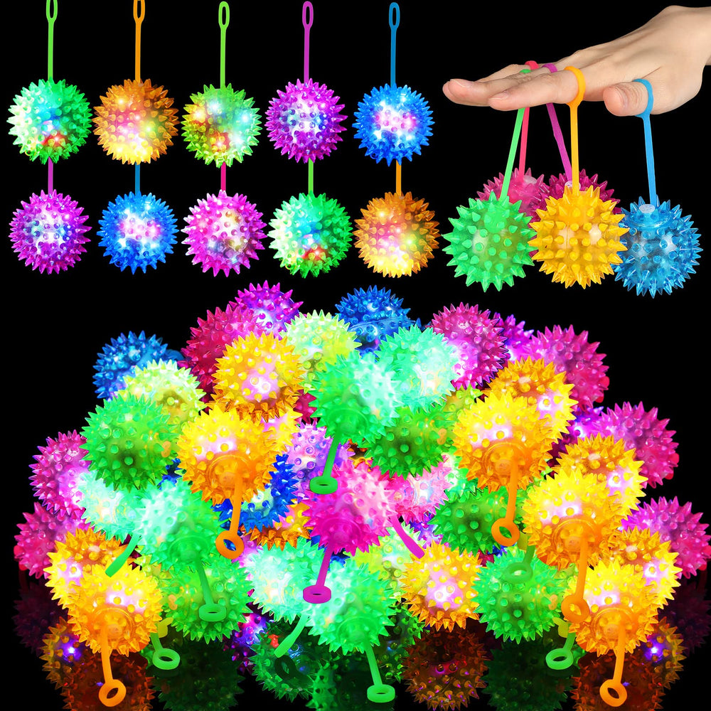 Sotiff LED spiky ball closeup showing vibrant colors for night play