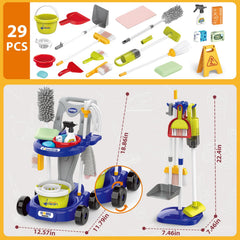 Sotodik Kids Cleaning Set blue broom ready for pretend sweeping and tidy play