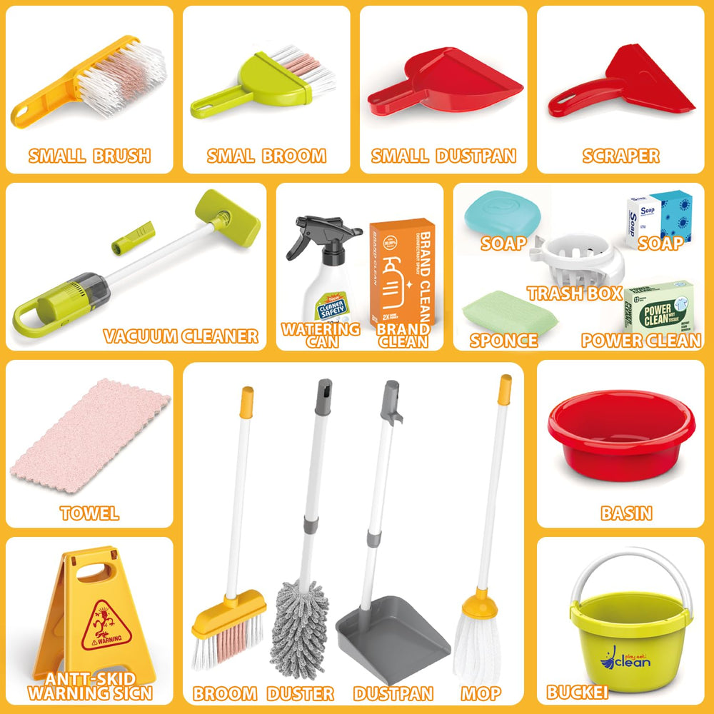Sotodik Cleaning Set dustpan and brush for pretend cleanup practice