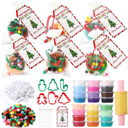 Soulchen Christmas clay 24 colors for vibrant, kid-friendly holiday crafting at home.