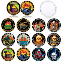 Soulchen Dumpster Fire Coin Design A on desk adds playful motivation for teams