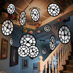 Soulchen Wonderland clock banner 30cm piece enhances party ambiance with vivid print.