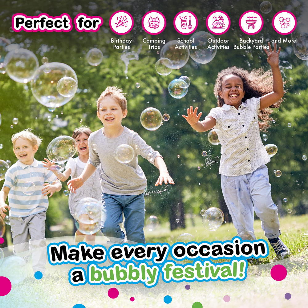 South Beach Bubbles kids playing outdoors with colorful wand set.