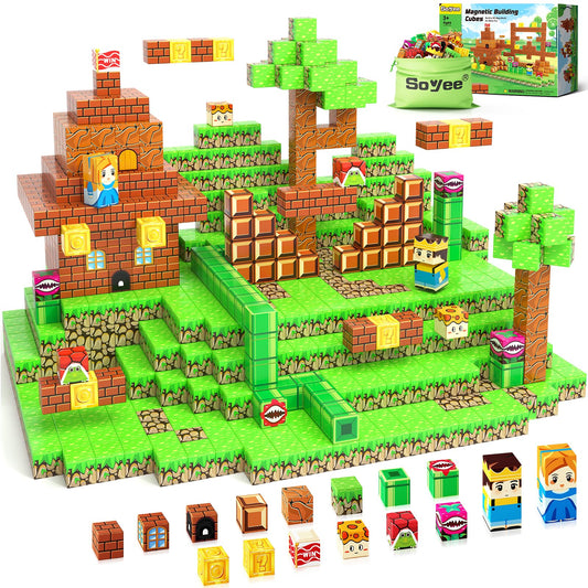 Soyee 108pcs magnetic blocks packaging ready to inspire imaginative building