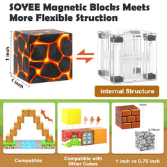 Soyee 8-sided magnets keep pieces connected during building