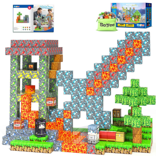 Soyee Forest Mine adventure set image; bright blocks spark imaginative forest and lava world play.