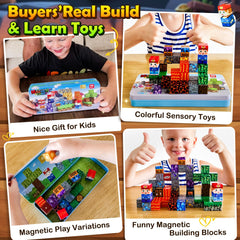 Soyee Magnetic Blocks colorful pieces teach colors and shapes