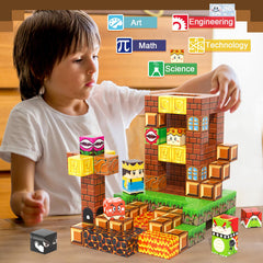 Soyee Magnetic Blocks compatibility with other toys expands play options.