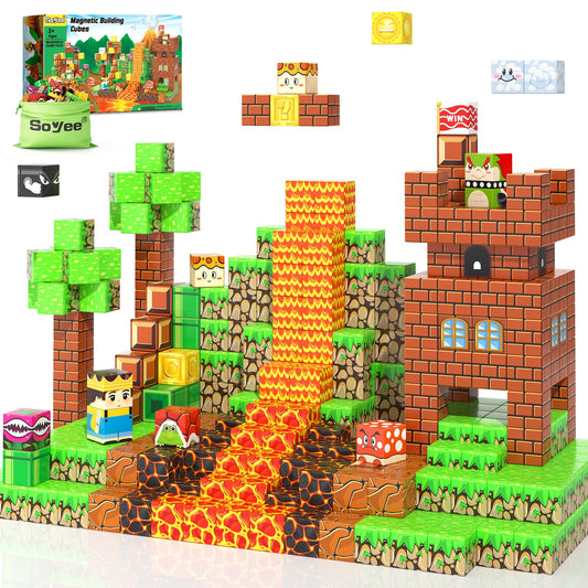 Soyee Magnetic Blocks obsidian replica for imaginative play and world-building.