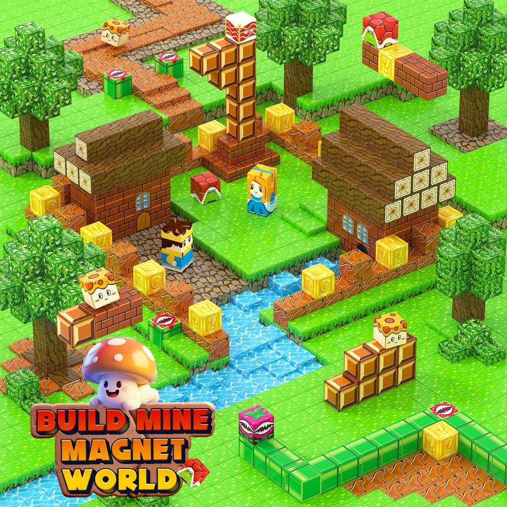 Soyee Magnetic Blocks pipe and leaf help build infrastructure scenes.