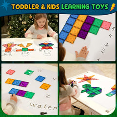 Soyee Magnetic Tiles family bonding during screen-free play