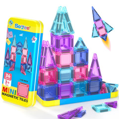 Soyee magnetic tiles travel case keeps toys organized on the go