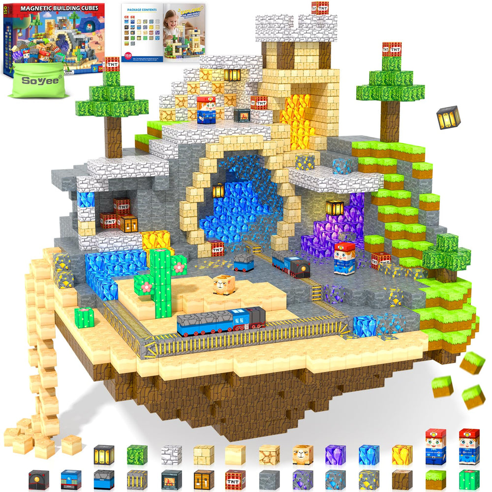 Soyee mine cave tiles offer durable magnetic play for imaginative desert builds