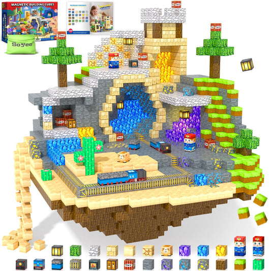 Soyee mine cave tiles offer durable magnetic play for imaginative desert builds