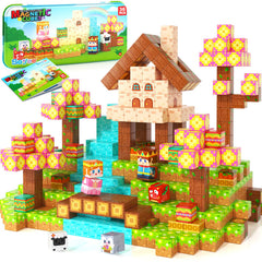 Soyee mini magnetic blocks with case on metal surface for portable creative play