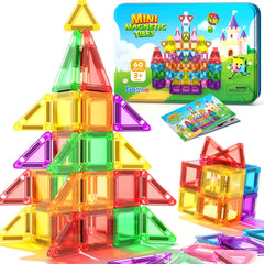 Soyee mini magnetic tiles travel case for on-the-go learning and play