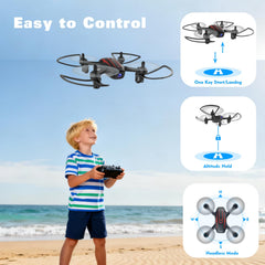 Sozun drone compact design with prop guards for safety.