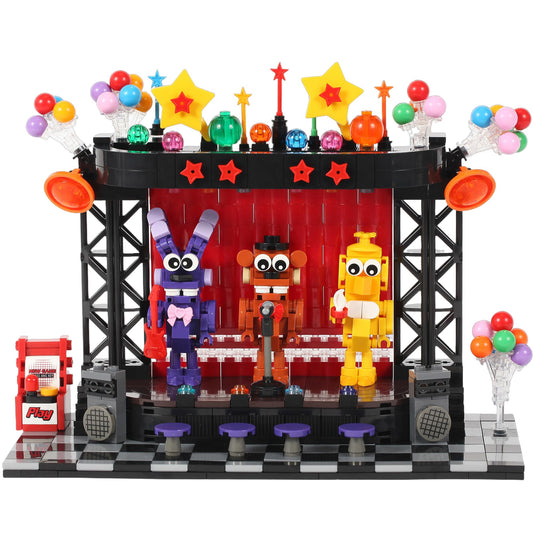 Spaciolo Five Nights bear on stage, ideal collectible for display and fan nostalgia.
