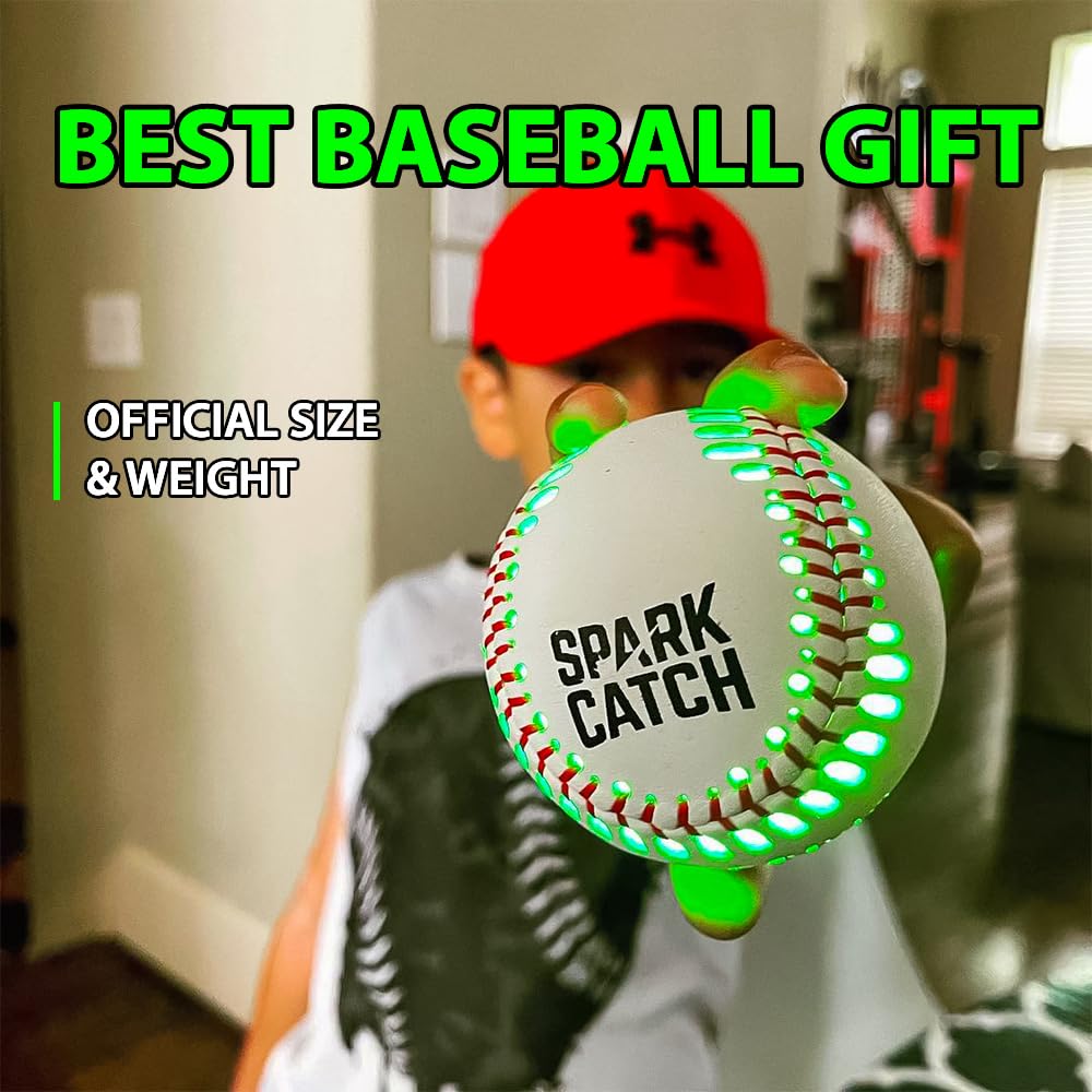 SPARK CATCH glow baseball ready for after-dark games and training