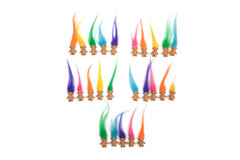 Sparkle Pins Lucky Troll dolls with colorful hair for vibrant crafts.