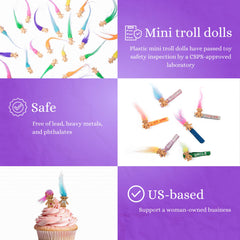 Sparkle Pins Lucky Trolls crafted from safe materials for kids.