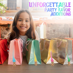 Sparkle Pins party-favor trolls brighten party tables and goodie bags.