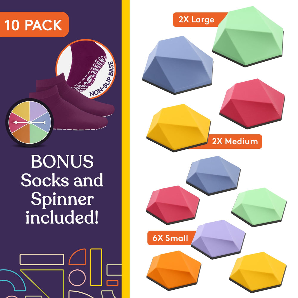 Special Supplies colorful stepping stones inspire imaginative climbing and motor skill practice.